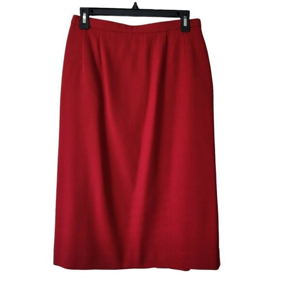 Pendleton Women's Suit Skirt Red Sz 8 Knee Length Business Office Career Wear - Picture 1 of 11